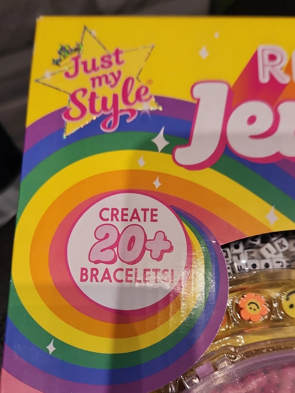 NWT Just My Style Rainbow Jewelry Create 20+ Bracelets Comes With Bead Case